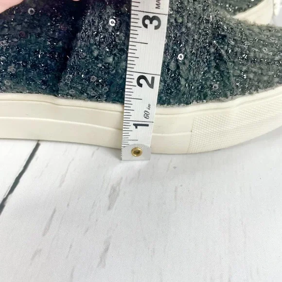 Dolce Vita Black Sparkly Low Top Sneakers - Picture 10 of 11